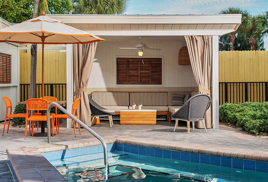 pool cabana at Sirata