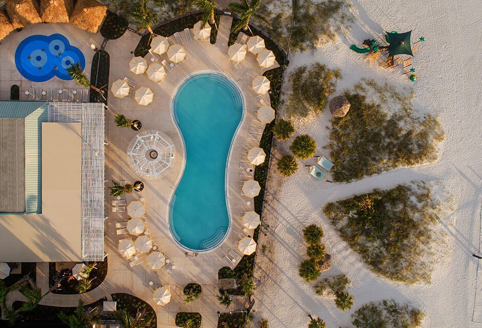 Sirata Beach Resort aerial view