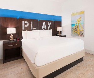 king bedroom hotel suite at Sirata