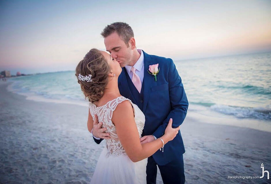 Sirata bride and groom on the beach 1