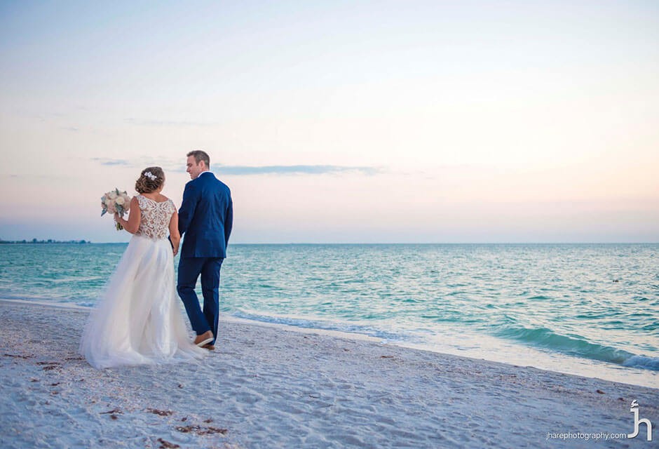 Sirata bride and groom on the beach