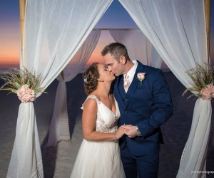 Sirata bride and groom on the beach
