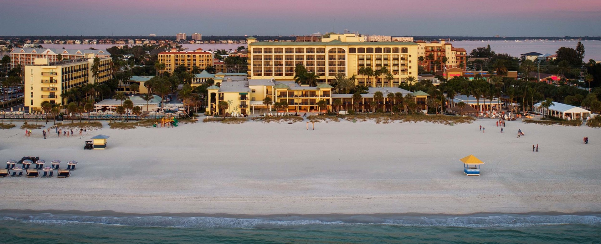 sirata beach resort aerial view