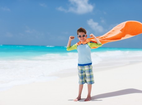 kid on beach