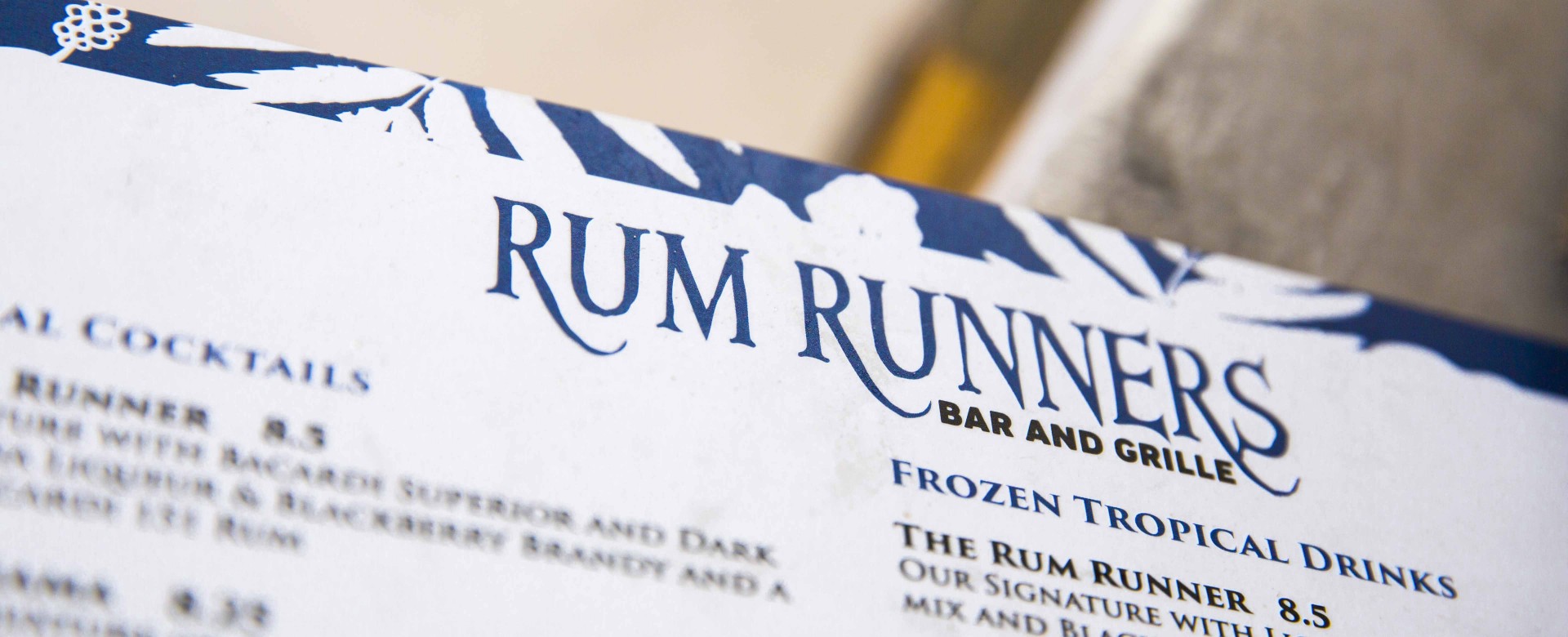 rum runners menu