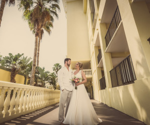 Wedding couple at Sirata Beach Resort in St Pete Beach